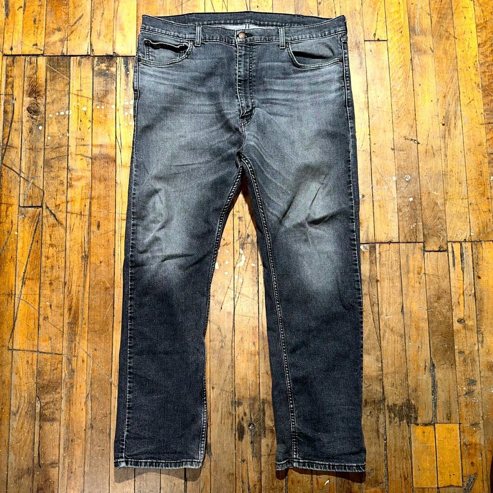 Levi's 505 Jeans Men's 40x30 Black Denim Regular Fit Straight Leg Stretch Preppy